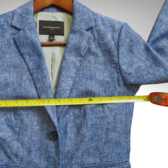 Banana Republic Factory Shrunken Linen Blazer - Picture 7 of 10